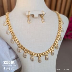 Alternative view of Bijoux duo chaine avec boucles