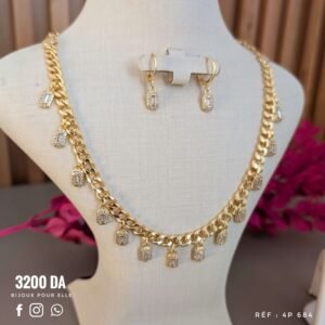 Bijoux duo chaine avec boucles