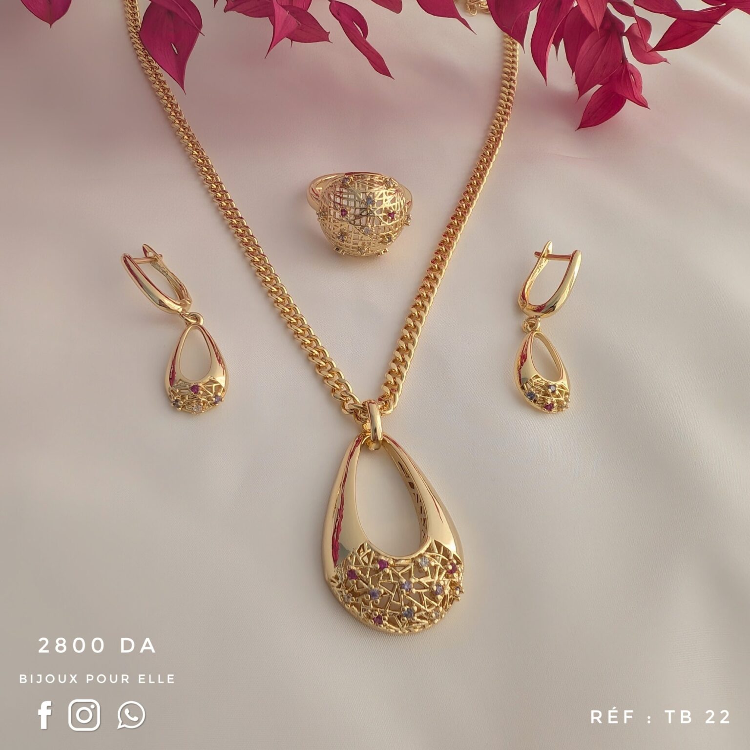 Ensemble bijoux 3 pièces - bijoux pour elle