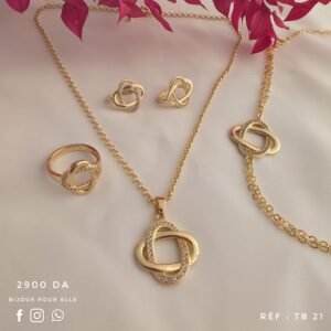 Ensemble bijoux trèfle P09